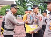 POLRES NIAS LAKSANAKAN PERGESERAN PASUKAN PAM PEMILU  MANTAP BRATA TOBA 2024