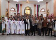 Personil Sat Lantas Polres Nias Laksanakan Ibadah Minggu Kasih