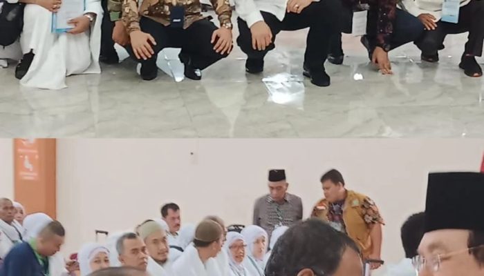 Konjen Kehormatan dan Konsulat Turki DR.H.Rahmad Shah dan Kanwil Kemenag Sumut H.Ahmad Qosbi.S.Ag.MM Lepas Tamu Allah Kloter 19 Embarkasi Medan