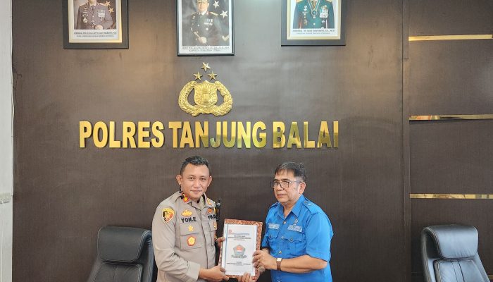 Polres Tanjung Balai Terima Audiensi HNSI (Himpunan Nelayan Seluruh Indonesia)