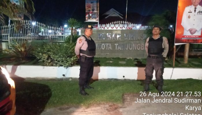 Cegah Segala Gangguan Kamtibmas, Sat Samapta Polres Tanjung Balai Patroli Kota Dan Sekitarnya Hingga Pagi Hari