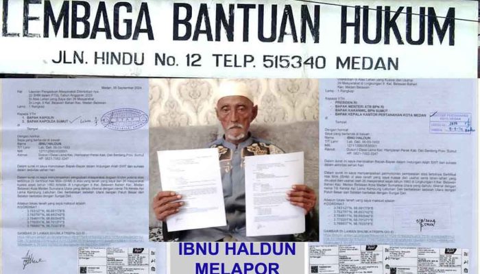 LBH Medan Tuding Terbitnya 22 SHM Yang Dilaporkan Ibnu Haldun Praktek Mafia Tanah, Kapolda Sumut Diminta Tangkap Pelaku