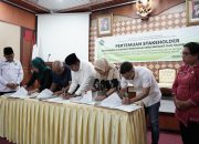 Kanwil Kemenag Sumut Tandatangani MoU dengan PTN, PTS, Dispursip dan KPID Sumut