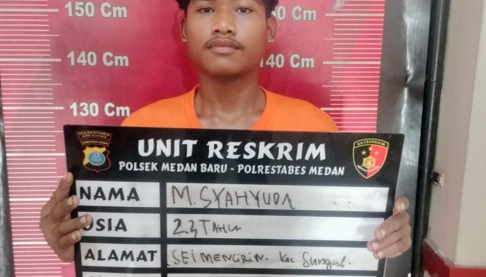 Personil Reskrim Polsek Medan Baru Tangkap Pelaku Curanmor di Jalan Jamin Ginting