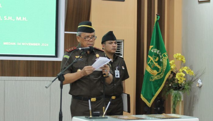 Kejatisu Pimpin Serah Terima Kajari Tapsel dari Siti Holija Harahap Kepada Muhammad Indra Muda Nasution