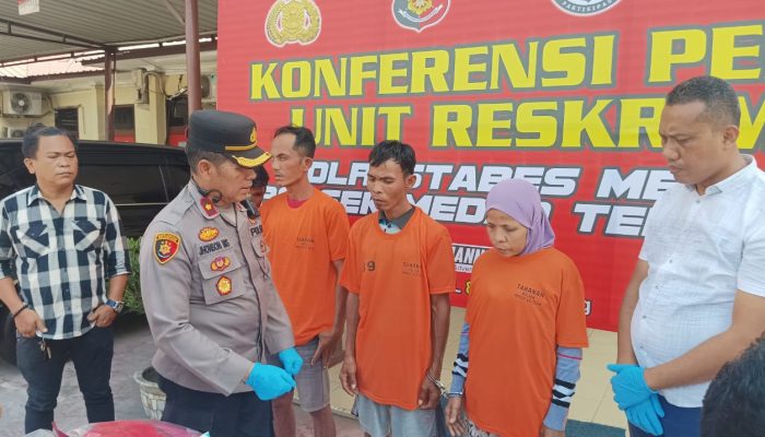 Polsek Medan Tembung Ringkus 4 Pelaku Pembunuhan Wanita yang Ditemukan Ditumpukkan Sampah