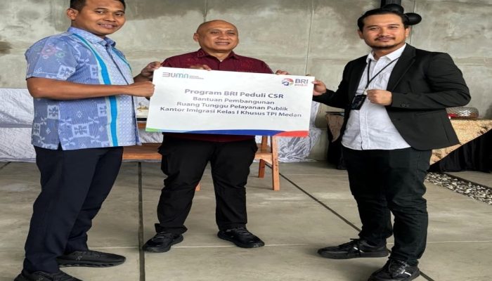 BRI Cabang Medan Gatot Subroto Salurkan CSR Kepada Imigrasi Kelas I Khusus TPI Medan