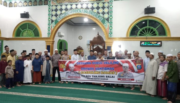 Ajak Jamaah Jaga Kamtibmas Polres T.Balai Gelar Gassuling Damas Di Masjid AL-IKHLAS