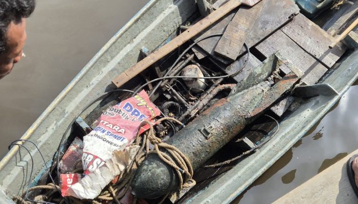 Lanal TBA Bersama Tim Komposit Bantis Gegana Brimob Polda Sumut Amankan & Musnahkan Penemuan Diduga Bom Peninggalan Perang Dunia II