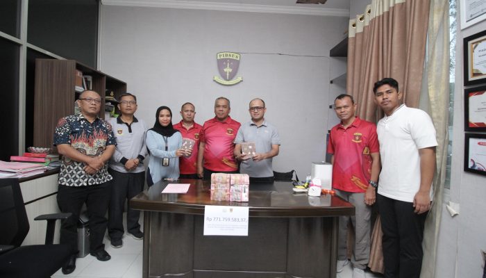 Kejati Sumut Terima UP Rp 771.759.583,37 dari Perkara Dugaan Korupsi Penataan Situs Benteng Putri Hijau Namorambe