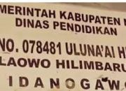Guru SDN 078481 Uluna’ai Hiligo’o Laowo Hilimbaruzo Di Periksa 