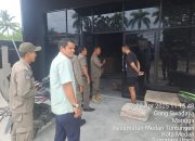Tidak Ada Plank PBG, Satpol PP Kota Medan Himbau Hentikan Pekerjaan Bangunan Biliar dan Café di Gang Swadaya Medan Tuntungan