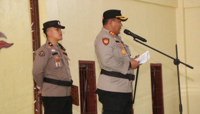 Kapolres Nias Selatan Pimpin Sertijab  Dan Pelantikan di Jajaran Polres Nias Selatan 