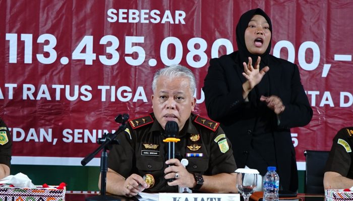 Kejati Sumut Kembali Terima Pengembalian Kerugian Negara Dari Dugaan Korupsi Penjualan Aset PTPN I Regional 1 Senilai Rp 113 Milyar Lebih