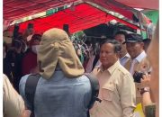 Presiden Prabowo Kunjungi Posko Bencana MTsN 1 Langkat