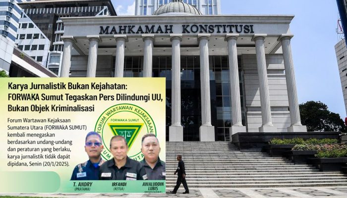 Pasca Putusan Mahkamah Konstitusi, FORWAKA Sumut Ajak Masyarakat Bersama Tolak Kriminalisasi Pers