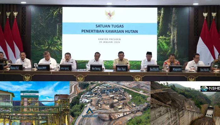 Jaksa Agung Dampingi Mensesneg Umumkan Pencabutan Izin 28 Perusahaan  Termasuk  PT Toba Pulp Lestari, Tambang Emas Martabe dan PT North Sumatera Hydro Energy Pasca Banjir Sumatera 