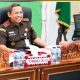 Kejati Sumut Muhibuddin SH.MH Didampingi  Wakajati Eko adhyaksono, SH.,MH, Asisten tindak pidana umum Suhendri, SH.,MH,  Dalam  Ekspos Restorative Justice Antara Kakak Beradik Di Kejari Padangsidimpuan