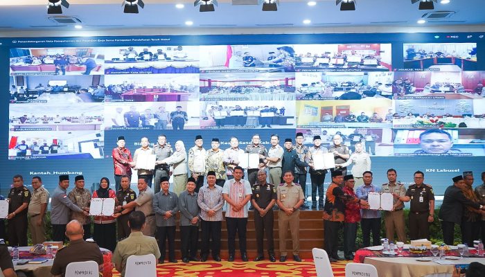 Komitmen Bersama Percepatan Pendaftaran Tanah Wakaf, Kemenag Sumut Tandatangani Nota Kesepahaman Lintas Instansi