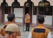 Sekretaris PPIH Embarkasi medan DR.H.Zulfan Efendy Pimpin Apel para petugas Emberkasi