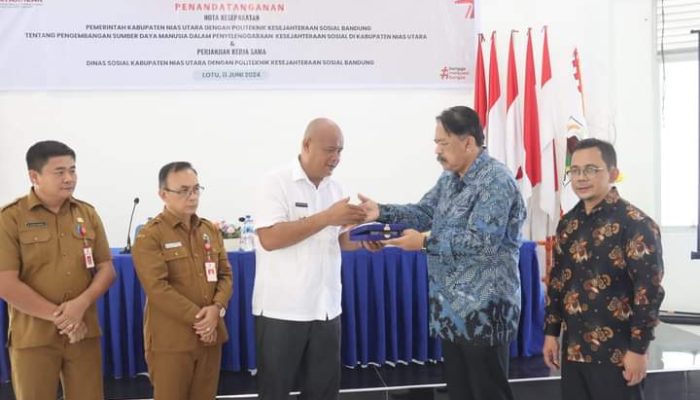 Pemkab Nisut Dengan Politeknik Kesejahteraan Sosial Bandung Laksanakan Penandatanganan Kerjasama