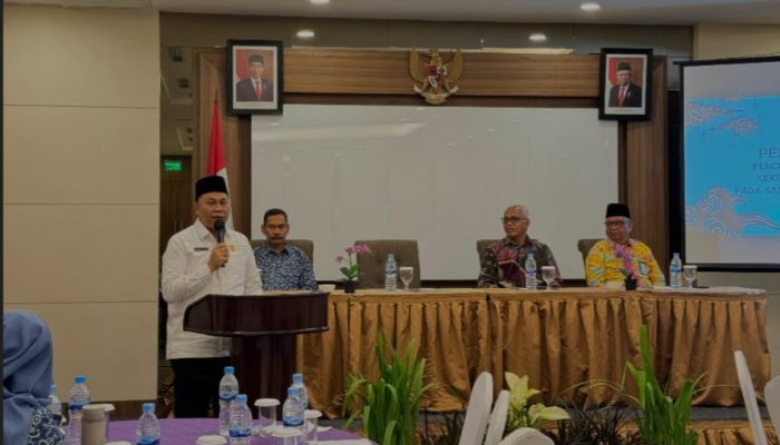 Kakanwil Kemenagsu H.Ahmad Qosbi.S.Ag.MM  Menyampaikan telah Menghadirkan Barcode Pelaporan Tindak Kekerasan dan Pornografi Dalam Lingkungan Pendidikan  Keagamaan