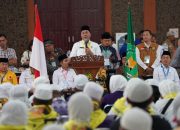 Ketua PPIH Deberkasi Medan H.Ahmad Qosbi.S.Ag.MM  Dan Bupati Labura Sampaikan  Tetap Jalin Ukhuwah Islamiyah Pada Penerimaan Kedatangan Kloter 7
