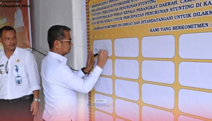 Bupati Nias Hadiri Pelaksanaan Rembuk Stunting Tingkat Kecamatan Ma’u