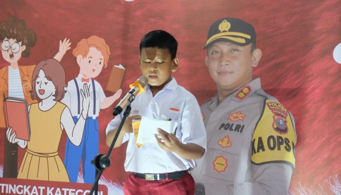 Sambut HUT Kemerdekaan RI, Polres Tanjung Balai Laksanakan Lomba Puisi Tingkat Sekolah Dasar