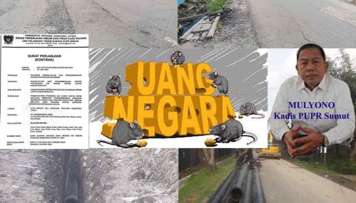 Perintah Kadis PUPR Sumut Dicuekin, Proyek SPAM Mebidang Rp 56 Miliar Belum Diperbaiki