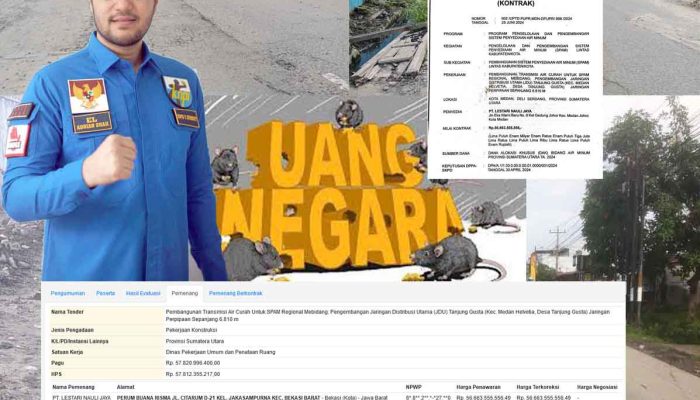 Dituding Tak Sesuai Kontrak, Dinas PUPR Sumut Diminta Tak Bayarkan Pembangunan Transmisi Air Curah SPAM Regional Mebidang Berbiaya Rp 56 Miliar