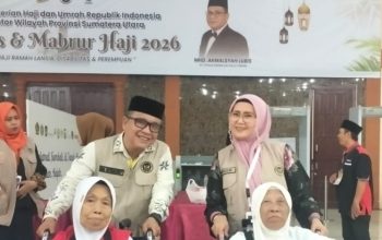 Kakan Kemenhaj Kota medan H.Muhammad Bambang Iriawan Hutasuhut.S.Ag Sapa Calhaj Yang resti