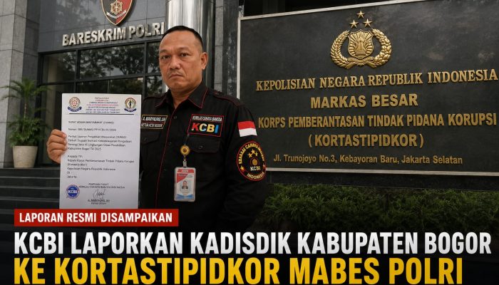 KCBI Laporkan Kadisdik  ke Kortastipidkor Mabes Polri  Dugaan Pengadaan Barang Dan Jasa  Ratusan Milyar