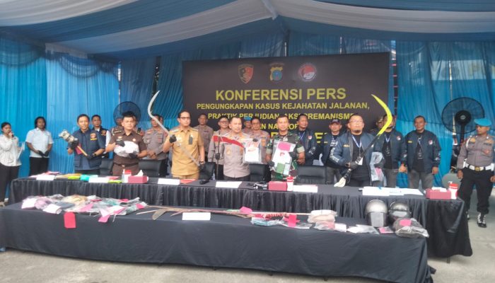 Tim Gabungan Polrestabes Medan Ungkap 142 Kasus Kejahatan Jalanan dan 178 Tersangka 