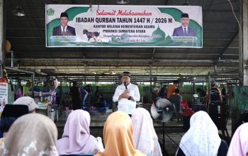 Kakanwil Kemenagsu  H.Ahmad Qosbi Sampaikan: Kurban Simbol Menyembelih Sifat dan Nafsu Hewani