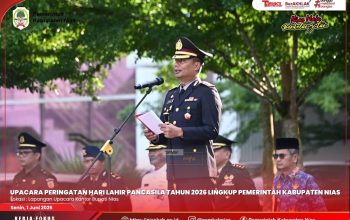 Kapolres Nias Jadi Irup Pada Peringatan Hari Lahir Pancasila Di Pemkab Nias