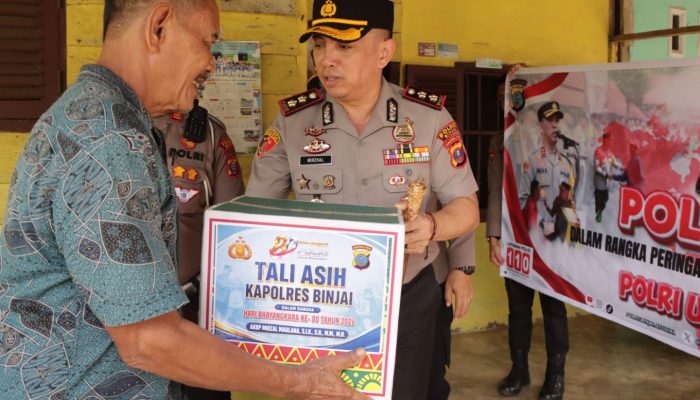Polres Binjai Tebar Kepedulian Sosial Menyambut Hari Bhayangkara Ke – 80 Dan Mewujudkan Nyata Polri Humanis Serta Hadir Untuk Masyarakat .