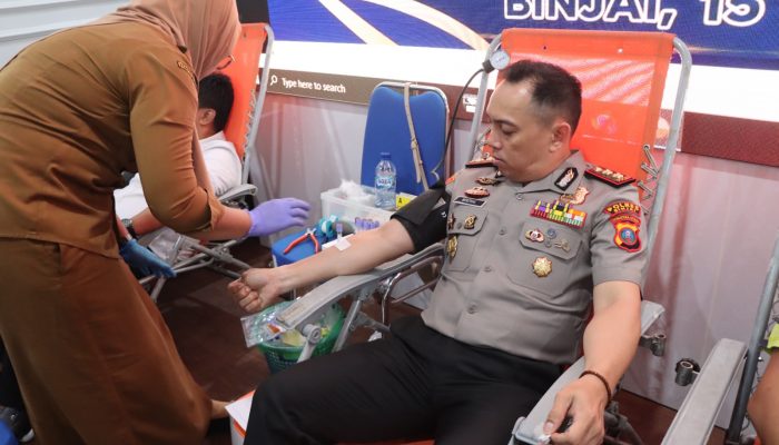 Menyambut Hari Bhayangkara Ke – 80 Tahun 2026,Polres Binjai Kini Melaksanakan Bakti Sosial Dengan Menghadiri PMI Kota Binjai.