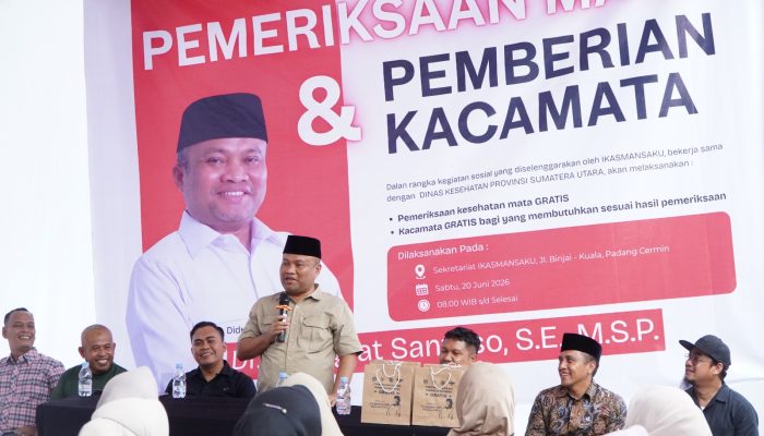 Ribuan Warga Langkat Antusias Ikuti Pemeriksaan Mata dan Pembagian Kacamata Gratis