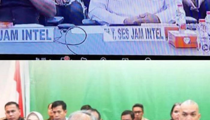 Kajatisu Muhibuddin SH.MH Dan Para Asisten Mengikuti Virtual Zoom Jaksa Agung Muda Intelejen Kejagung RI