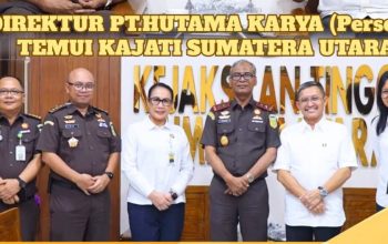 Kejatisu Muhibuddin.SH.MH Terima Kunjungan Direktur  PT.Hutama Karya.