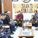 Kejatisu Muhibuddin.SH.MH Terima Kunjungan Kerja Komandan Kodaeral l Belawan Laksamana Muda TNI Deny Septiana .SIP.MAP