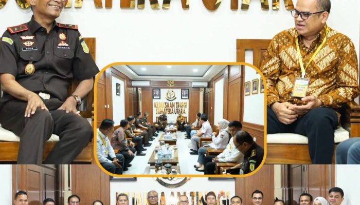 Kepala Kejaksaan Tinggi Sumut Muhibuddin SH.MH Terima Kunjungan Silaturahmi Ketua KPU Sumut Dan Jajarannya 