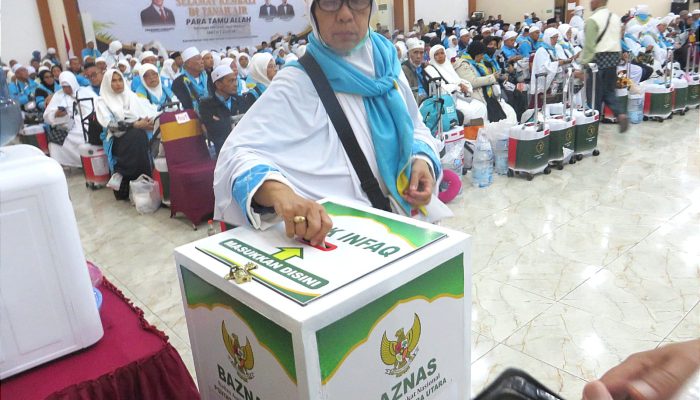 Baznas Kumpulkan Infak Rp130 Juta Lebih Dari Infaq Jemaah Haji Sumut 2026