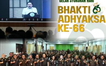 Kajati Sumut Muhibuddin SH.MH  Bersama Wakajati Sumut Eko Adhyaksono, SH.MH Bersama Para Pejabat Utama Mengikuti Peringatan HBA Melalui Virtual Arahan Jaksa Agung RI