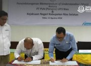 Kajari Nias Selatan Tanda Tangan MoU Dengan PT.PLN Unit Pelayanan Pelanggan  Nias 