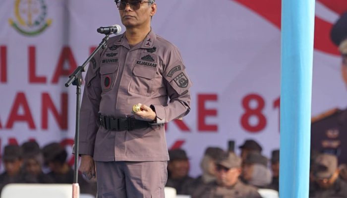 Kajati Muhibuddin.SH.MH Pimpin Upacara Peringatan Hari Lahir Kejaksaan R.I Ke- 81 Di Kejati Sumut
