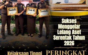 Kejaksaan Tinggi Sumut Raih Prestasi Sebagai Peringkat ke -2 Kejaksaan  Tinggi Terbaik Dalam Lelang Aset Serentak Tahun 2026