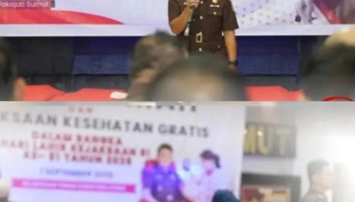 Wakil Kepala Kejaksaan Tinggi Sumatera Utara Eko Adhyaksono, SH.,MH membuka secara resmi kegiatan bhakti sosial dalam rangka menyambut hari lahir Kejaksaan R.I ke-81 tahun 2026