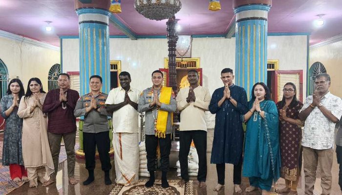 Pererat Toleransi dan Kerukunan, Kapolres Binjai Sambangi Kuil Sri Mariamman